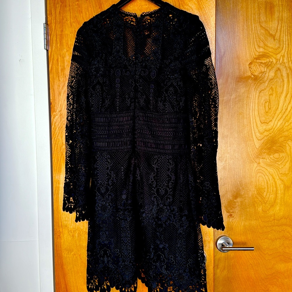Black Lace full Sleeve Dress . Beautiful Details